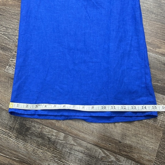 Vince Camuto Blue Wide Leg Linen Blend Elastic Waist Palazzo Pants Beachy Sz S - Picture 10 of 12